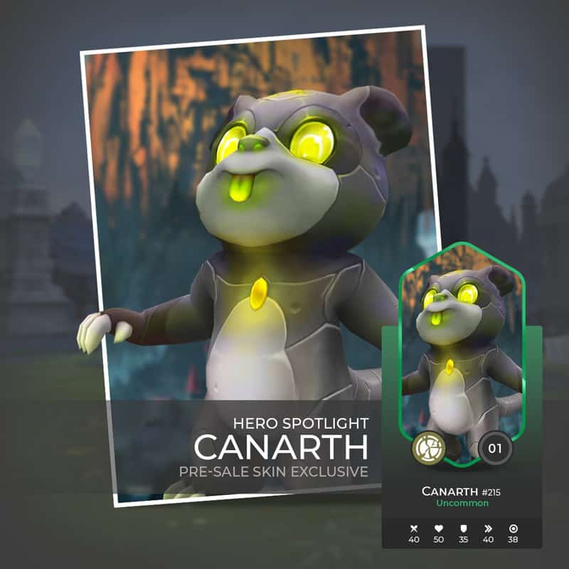 `Canarth War of Crypto Champion with the Robot Skin available in Presale.