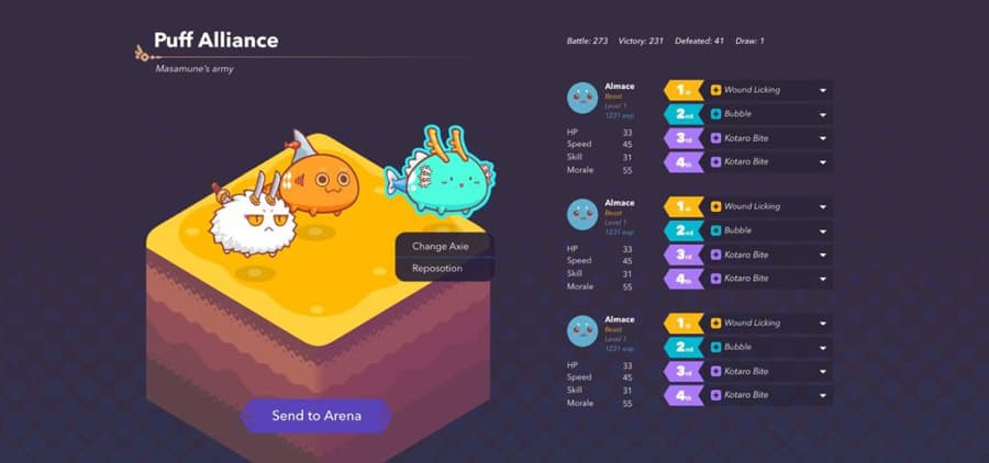 Axie Infinity New Team Selection UI Preview