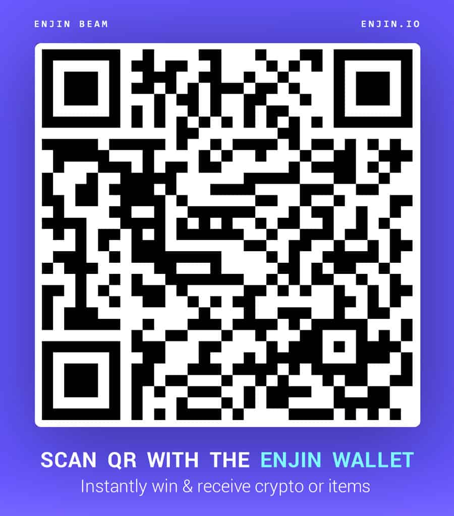 Enjin Beam QR Code Giveaway Blockchain Games Today, Enjin Coin has released a new feature for the Enjin Smart Wallet, called Enjin Beam. Enjin wallet is the first wallet that allows users to receive cryptocurrencies and blockchain assets by scanning a QR Code.