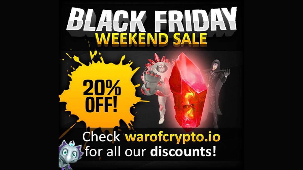 War of Crypto Black Friday Airdrops The first blockchain game that offers the well known Black Friday deals is officially War of Crypta. Correct me if im wrong.