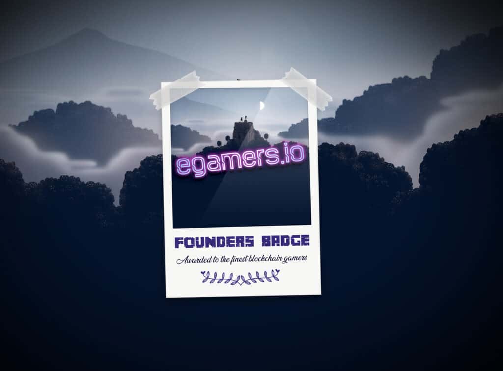 Founders Badge - The first ever minted Badge for blockchain gamers by egamers.io using Enjins Blockchain Technology.