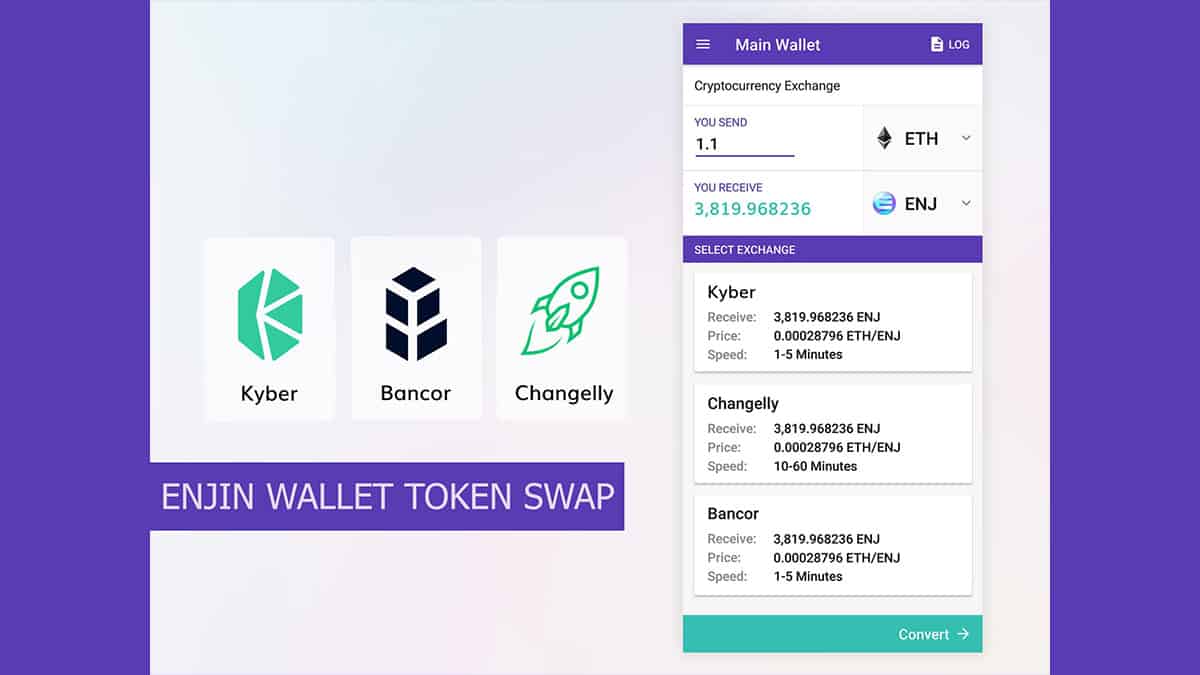 Enjin Wallet Now Supports Token Swaps A Big Step For Enjin A Huge Leap For Adoption Enjin Coin released today the token swap update for Enjin Wallet and now cryptocurrency owners and gamers can seamlessly trade their favorite tokens without leaving the Enjin Wallet.