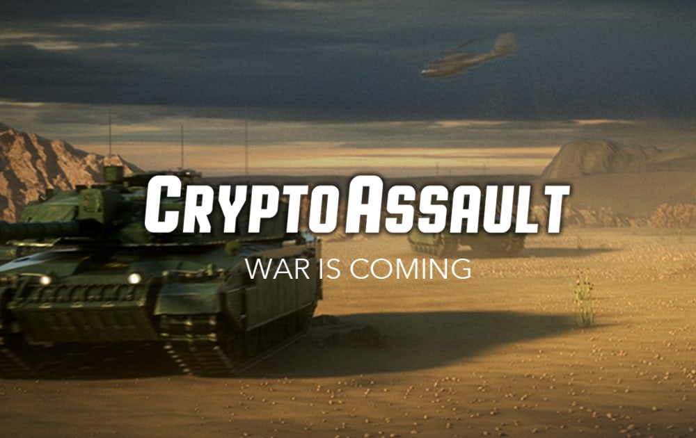 CrtproAssault BlockchainGames 3D CryptoGaming Ethereum DailyRewards CryptoAssault is a strategy war MMO Blockchain game running on the Ethereum network where units in the game are unique and tradeable ERC-721 Tokens that players have the true ownership of them.
