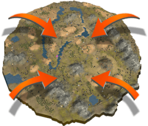 CryptoAssault BlockchainGame MMO strategy CryptoGame map