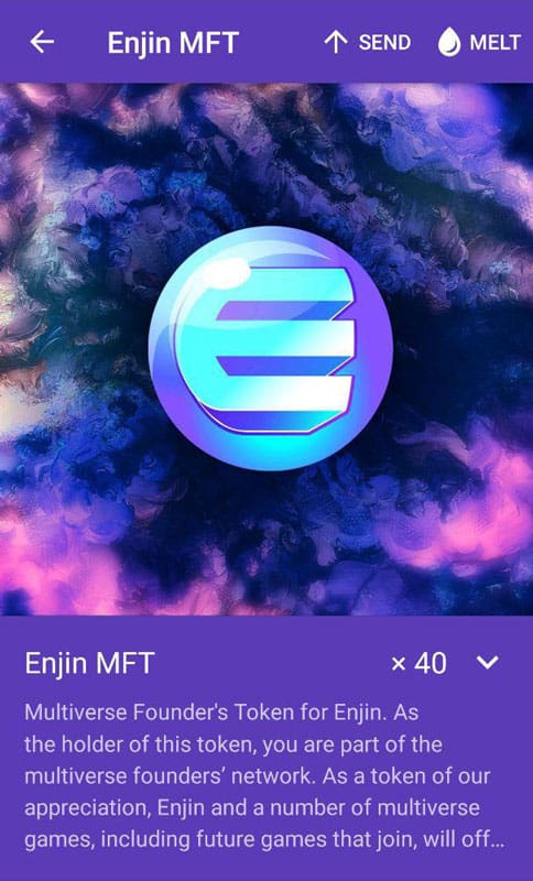 Enjin MFT Multiverse Founders Token for global guerillas event