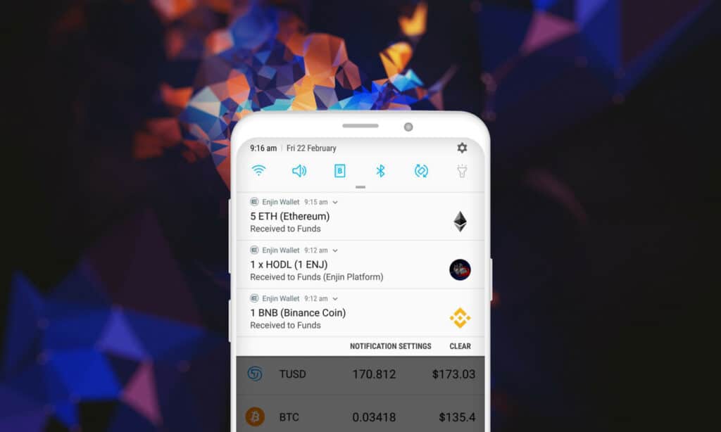 enjin wallet push notification egamers crypto gamiing update enjin blockchain games Great news again from the Enjin camp which announced a new wallet update along with multiple major giveaways for the Enjin Network users.