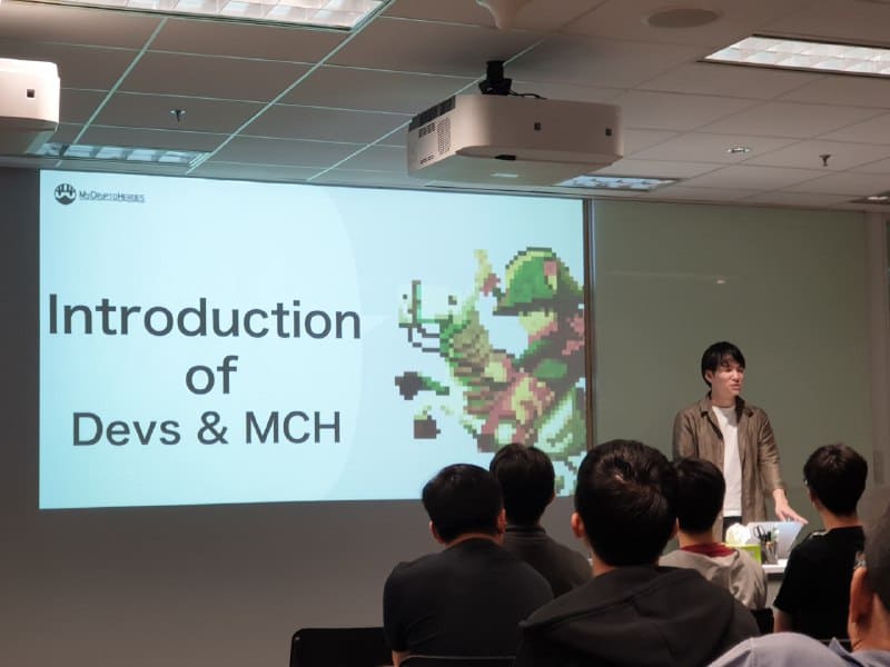 MCH introduction MyCryptoHero(MCH) had 3 days ago their first meetup outside of Japan with Kokushi, Biz Dev for MCH, giving an excellent presentation on their game. It was a humble meetup and lots of people were introduced to the most successful and biggest dapp in Japan as well as the most popular blockchain game.For those of you new to MCH, here is a short description of the game. You can also read about our first interview with Kokushi.