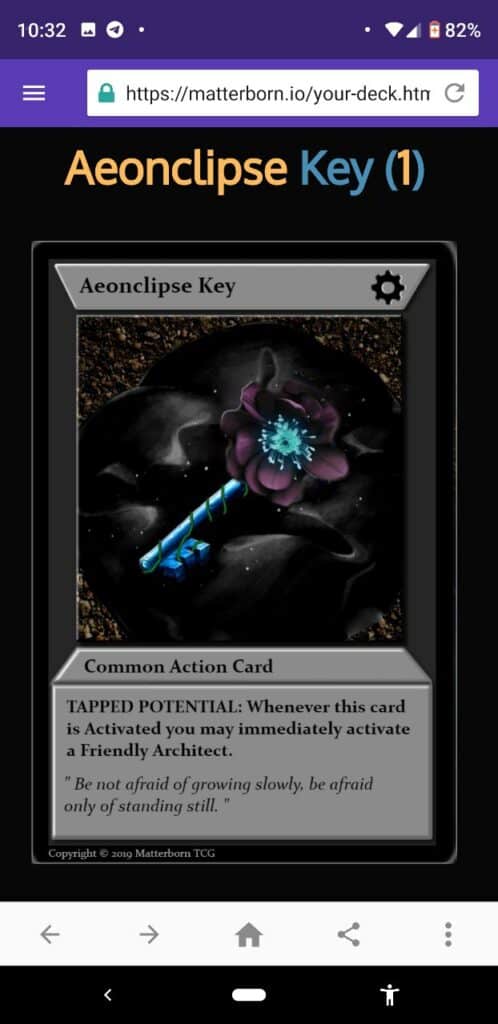 Aeonkey matterborn Today I’m chatting with EnjinBae, developer of the project Matterborn, a SCI-FI trading card game, using Enerjie and 