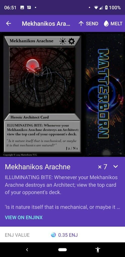 archane matterborn Today I’m chatting with EnjinBae, developer of the project Matterborn, a SCI-FI trading card game, using Enerjie and 