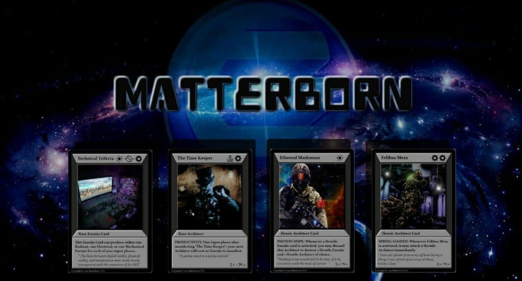 matterborn banner Today I’m chatting with EnjinBae, developer of the project Matterborn, a SCI-FI trading card game, using Enerjie and 