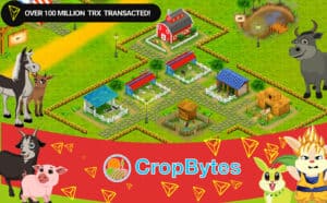 100million trx transactions cropbytes crypto game