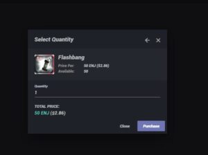 Flashbang item purchase