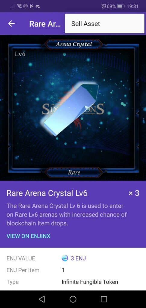 Rare Arena Crystal The Six Dragons Item Sale Enjin Marketplace The highly anticipate Enjin Marketplace launched today and now gamers can trade their ERC-1155 assets without having to rely on trading channels. Enjin is pushing further for mainstream adoption with a number of products, and now the Enjin Marketplace provides a hassle-free way for investors and players to safely initiate peer-to-peer trades.