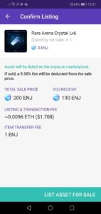 Rare Arena Crystal The Six Dragons Item Sale Enjin Marketplace list asset