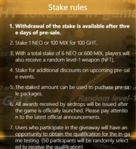 Ground Hunter Giveaway MIXMarvel NEO FPS BlockchainGame 1