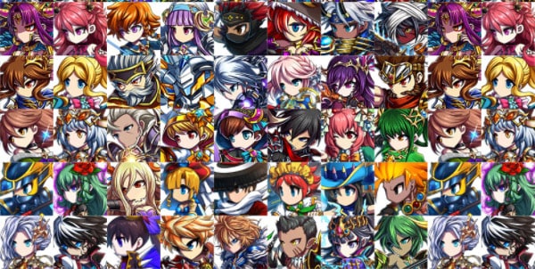 brave frontier heroes champions collection collage