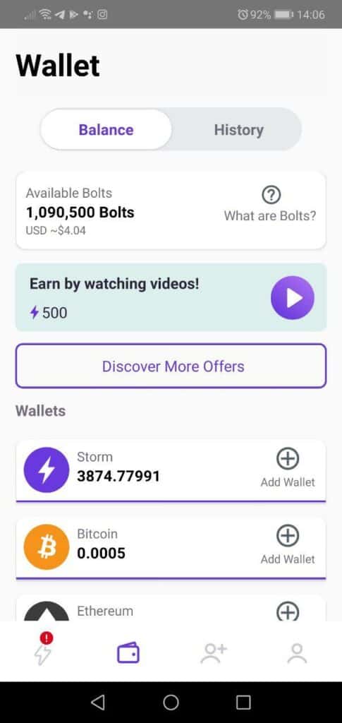 bolt play wallet Storm Play allows users to earn cryptocurrency by completing micro-tasks, playing games, and much more through any device and any place. You can even use Storm Play while waiting to grab your coffee or install the Storm Shop extension with online shopping cashback. Today, we present to you our Storm Play Micro tasks Platform Review.