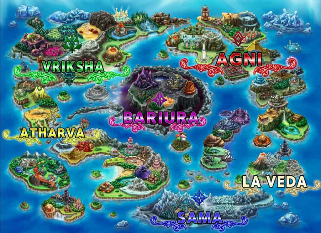 Land map in brave frontier heroes