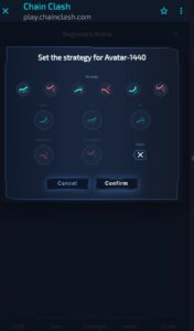 Strategy selection in Chain Clash