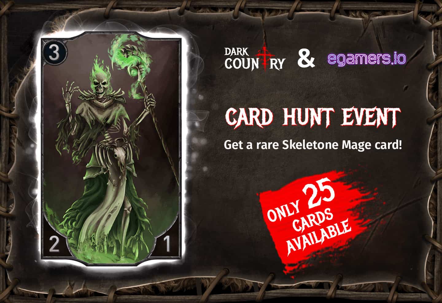 Dark Country & egamers card hunt event