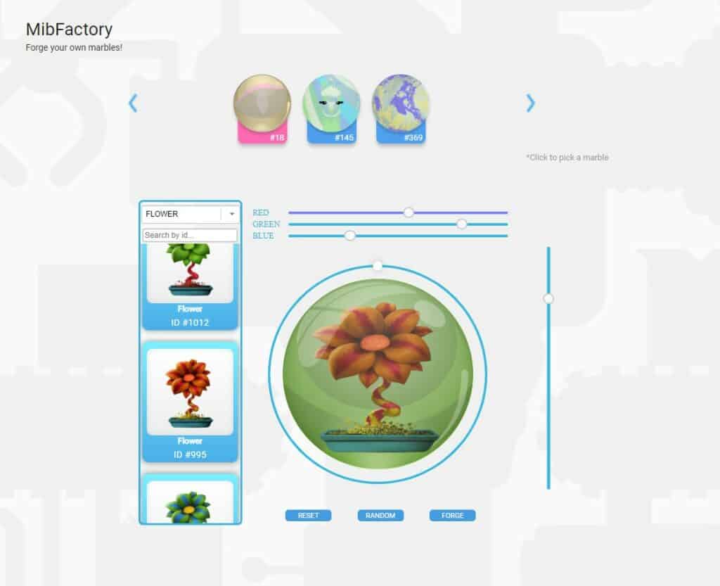 Cryptomibs review mibfactory creation marble flower It's time for the CryptoMibs Platform Review, a platform that brings up nostalgic memories with the glass marbles we used to play as kids, but in their digital form. The platform contains a variety of aspects that include mini-games, a marketplace, a reward system with free daily tickets, and some other interesting features that I am going to review in this article.