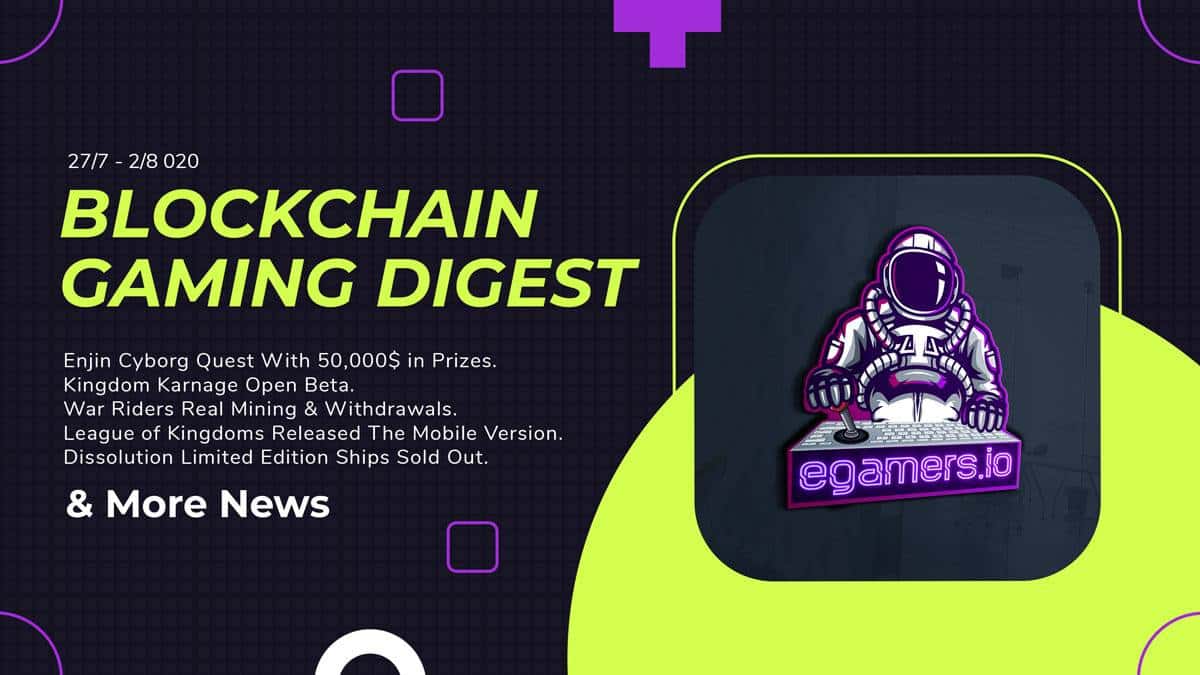Blockchain Gaming Digest 27 July 2 August 1 Welcome to our Blockchain Gaming Digest 27 July/2 August!Enjin is hosting a multiverse quest with ,000 in Prizes, WarRiders released real BZN mining while League of Kingdoms is available on Android devices.