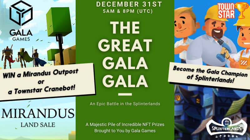 the great gala Blockchain Gaming Digest Dec. 14/20/2020, Real Madrid Joins Sorare, Splinterlands Land Sale, The Sandbox and Unicef Charity, and more news.