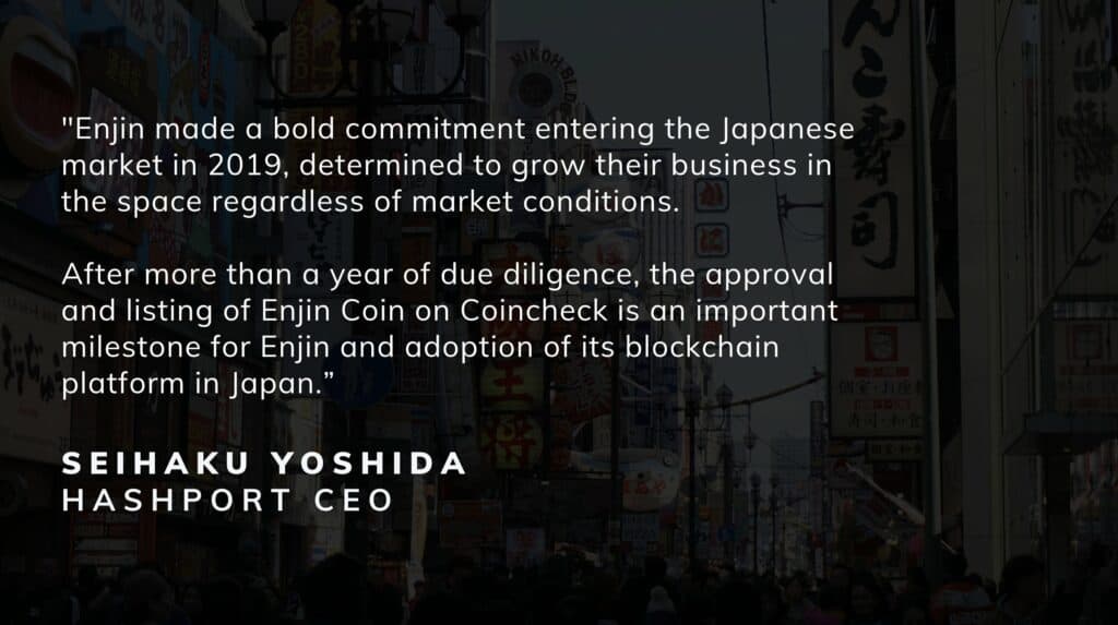 Enjin Gets Approved in Japan