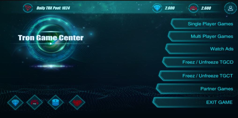 Tron Game Center App