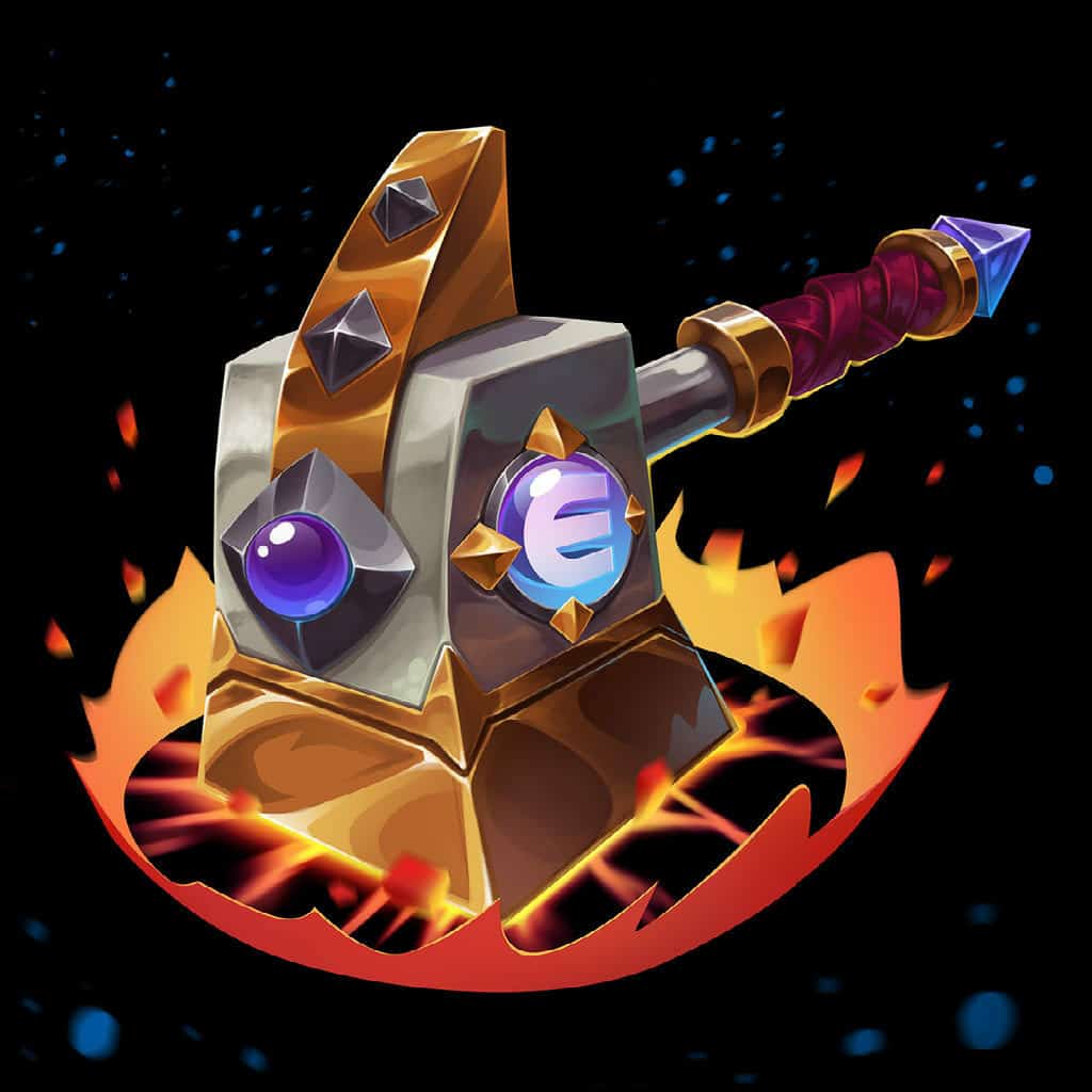 The Forgehammer multiverse item erc1155 egamers crypto gaming blockchain games enjin asset enj 1024x1024 1 Multiverse Items are Blockchain assets (ERC-1155 tokens) that can be used across multiple games.