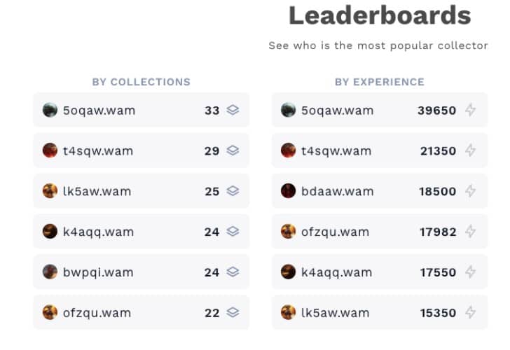 collect to earn leaderboard Article provided by Collect.social.
