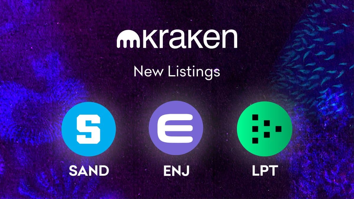 Kraken to List The Gaming Tokens $ENJ & $SAND