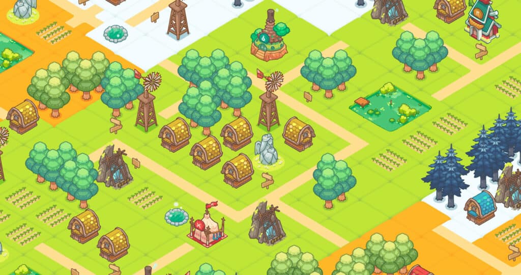 axie infinity land wallpaper What separates Axie Infinity apart from other games is not its graphics or gameplay but the in-game economy that rewards players and the actual item ownership in the form of non-fungible tokens.