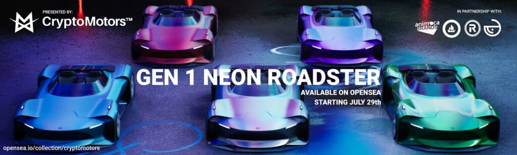 CryptoMotors gen1 neon roadster sale