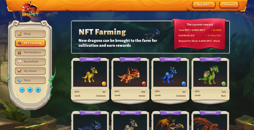 Binapet NFT Farming