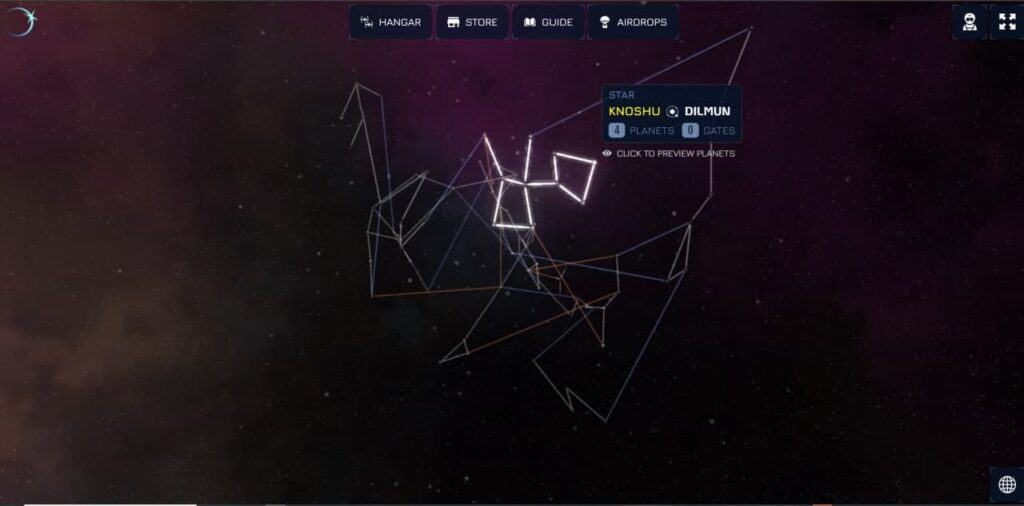 Star map exclusive in-game image.