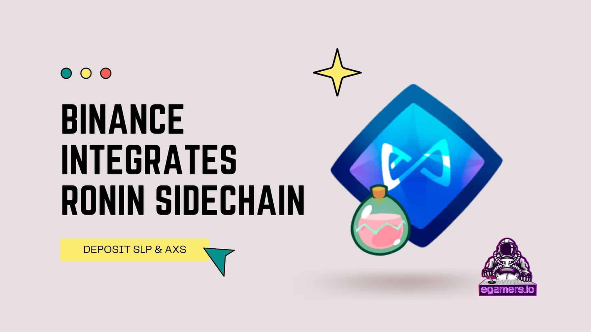 binance ronin Binance, one of the leading cryptocurrency exchanges has announced today, 2/9/21 the support of Ronin sidechain, a layer-2 solution developed by Sky Mavis that serves the Axie Infinity game and its upcoming ecosystem.