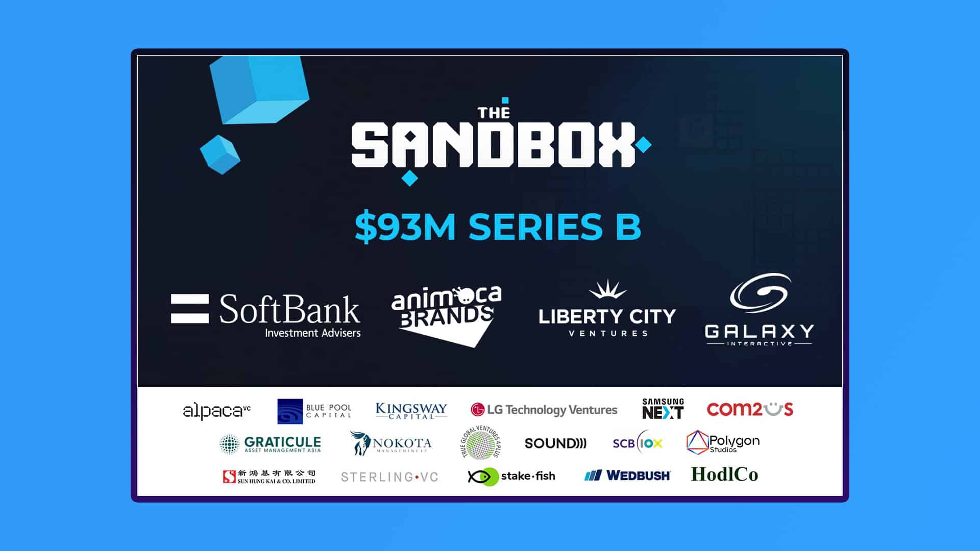 The Sandbox Metaverse 93 million funding