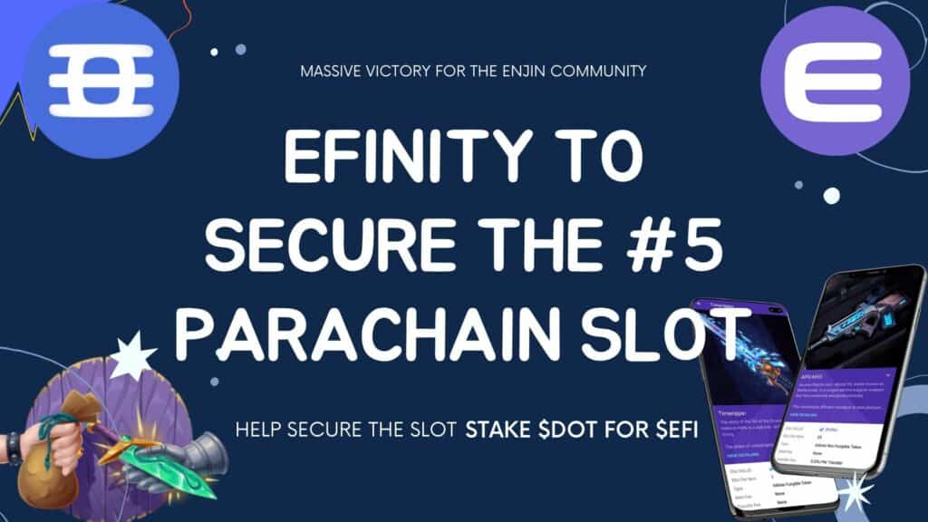 Efinity to secure the fifth parachain slot in auction