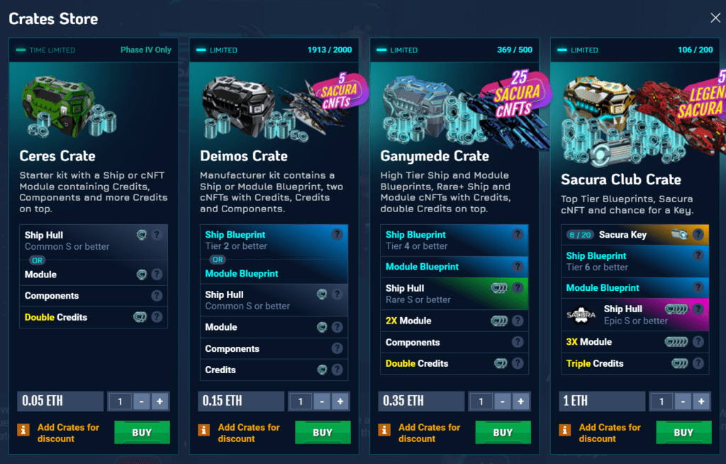 image The upcoming Sci-Fi play-to-earn game, Farsite has started its pre-order crates event.