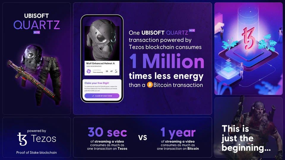 ubisoft quartz tezos After flirting with NFTs and play-to-earn with Rabbid Tokens and OneShot League , Ubisoft dubbed yesterday its first NFT platform called 