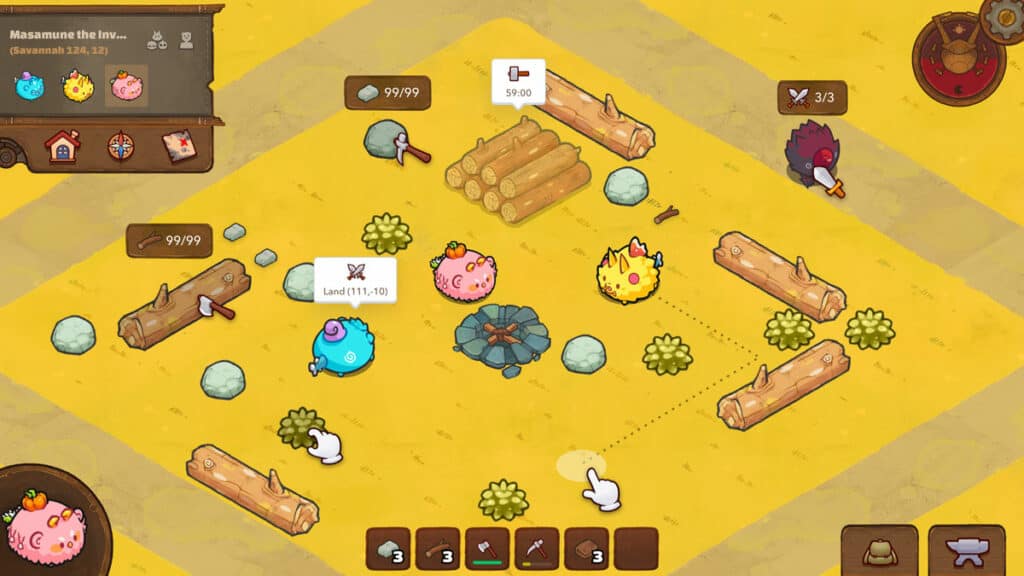 Axie Infinity Land Gameplay Illustration. Image Source: Axie Infinity Whitepaper.