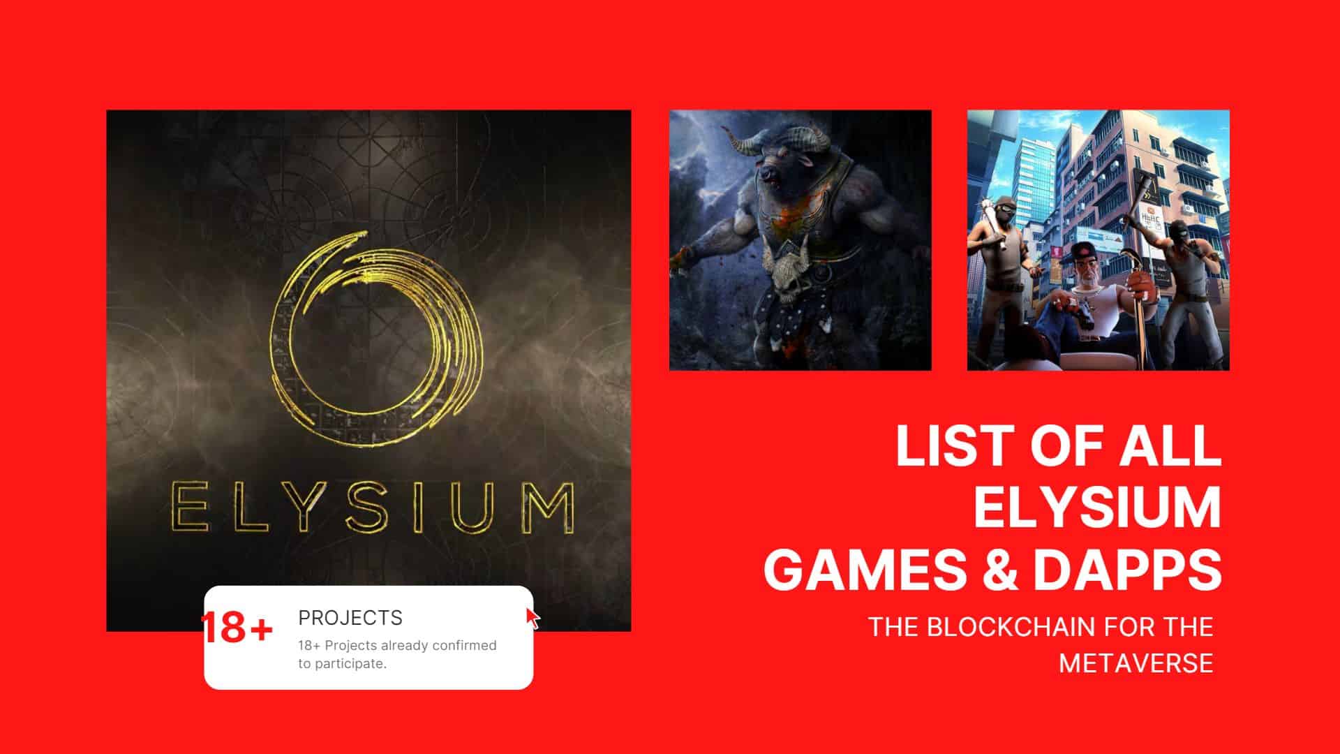 List of all the Elysium Blockchain Games and Dapps
