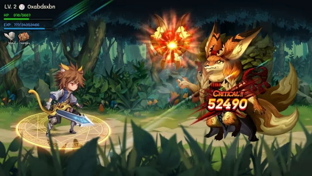 Nine Chronicles gameplay screenshot 1 – Adventure crypto game on Ethereum