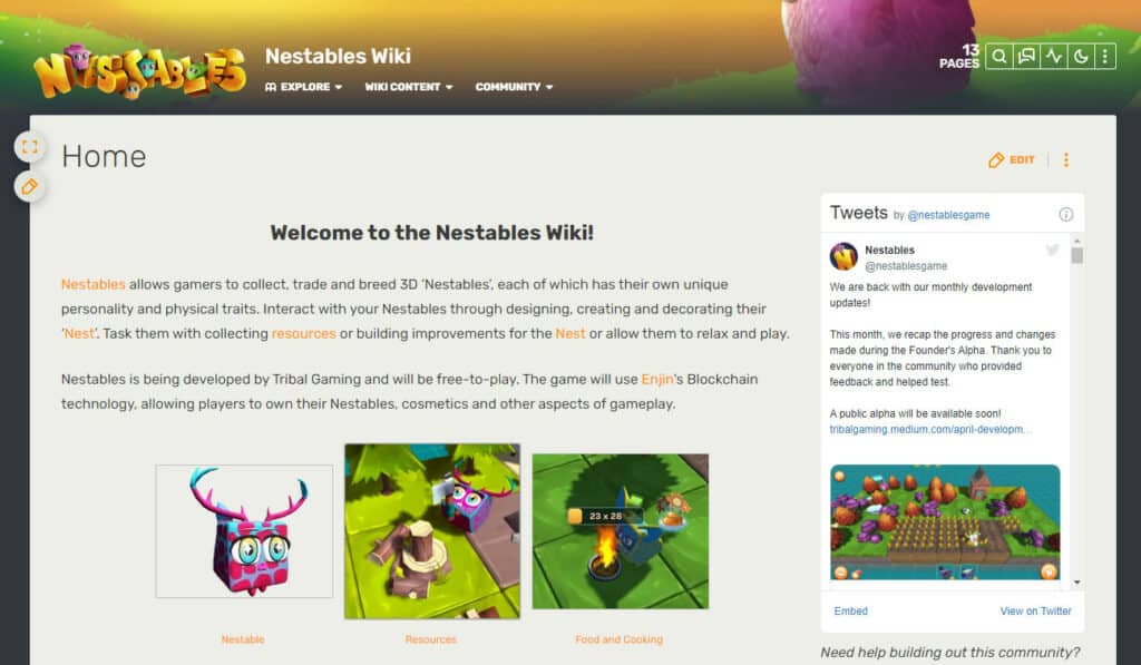 nestables wiki Tribal Gaming is excited to announce the Nestables Public Alpha. As May comes to end where they fixed a lot of bugs, they are now focusing on the Public Alpha that’s set to launch on June 18. 