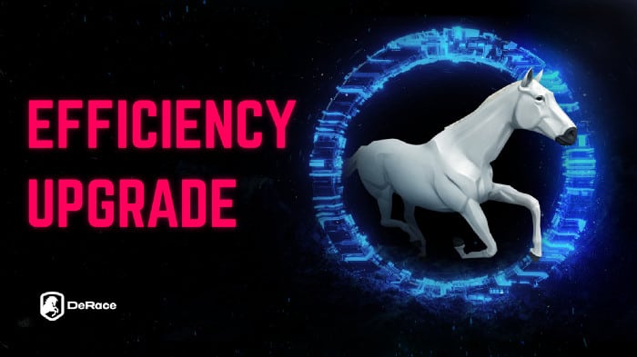 DeRaceOriginal The horse-racing metaverse announces the launch of the DeRace Efficiency Protocol. As the integration goes live, DeRace calls it the first step towards revolutionizing the GameFi world. 
