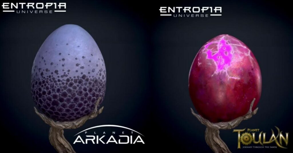 Eggs of Enropia Arkada Tou Enjin has announced the release of Eggs NFTs in the MMORPG game Entropia - the Egg NFTs will be exclusive to NFT.io (Enjin’s own upcoming NFT marketplace)