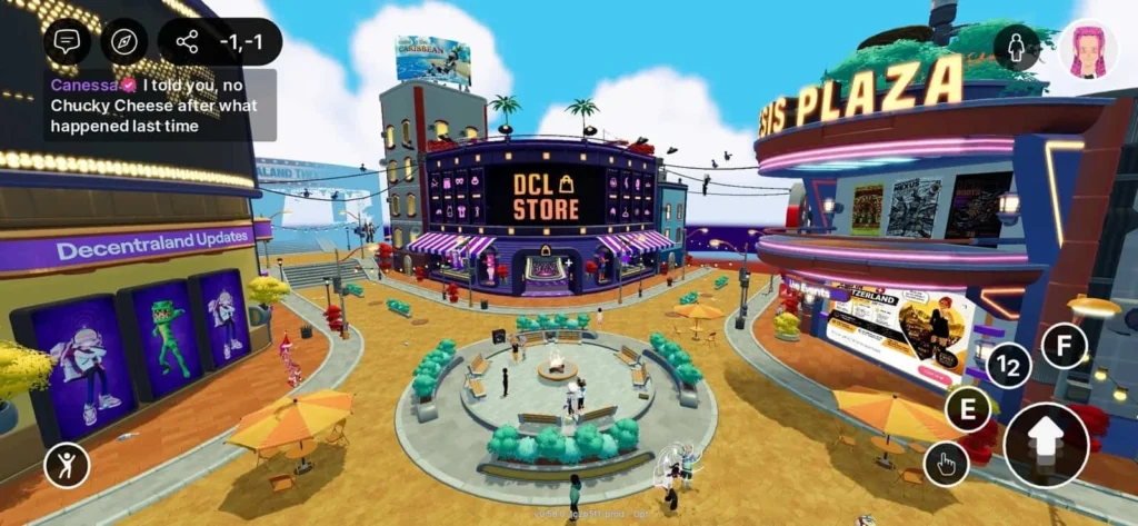 Decentraland gameplay screenshot 1 – Casual crypto game on Ethereum