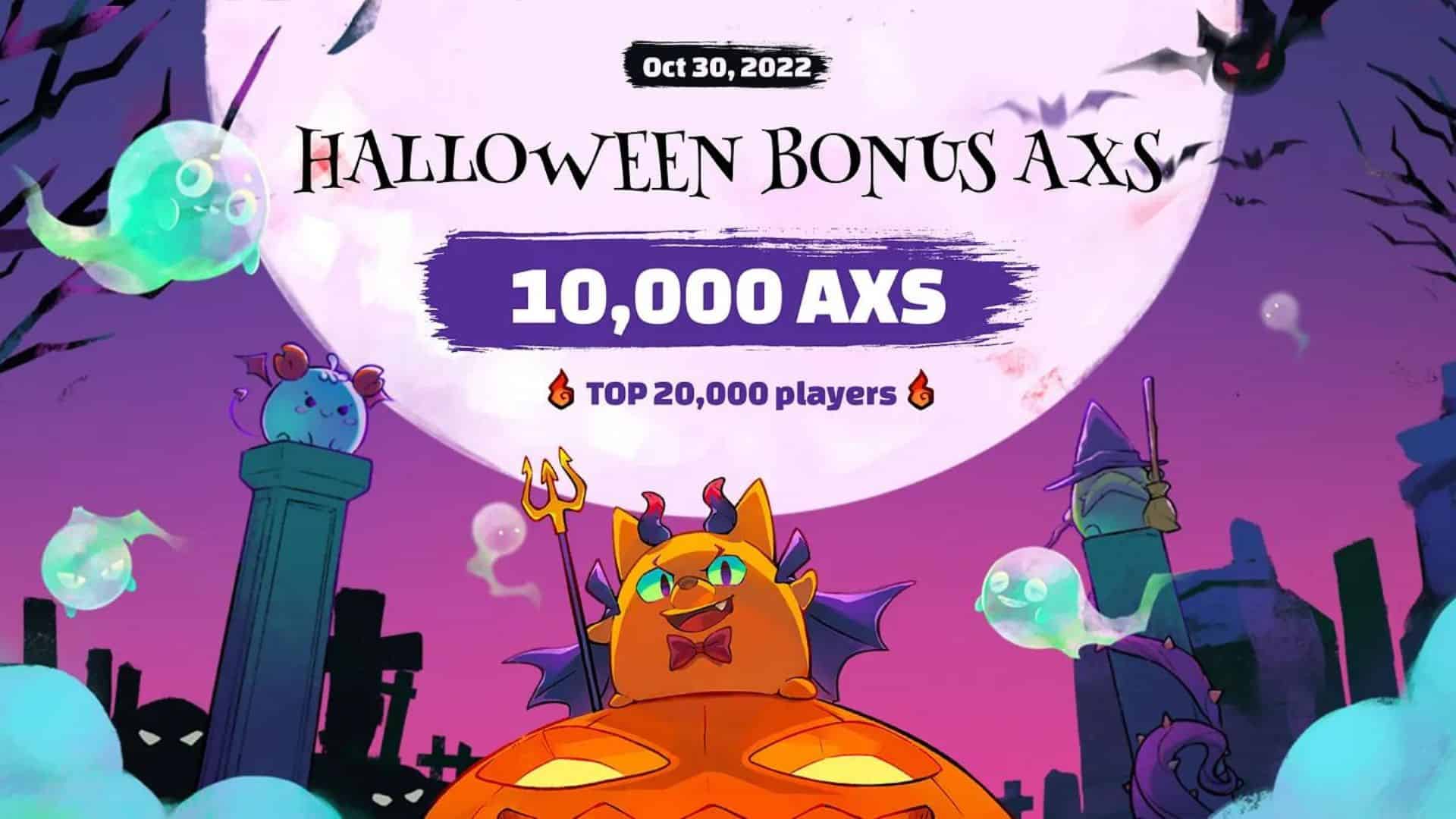 Axie Infinity Announces Halloween Bonus AXS Leaderboard Rewards -   - P2E NFT Games Portal