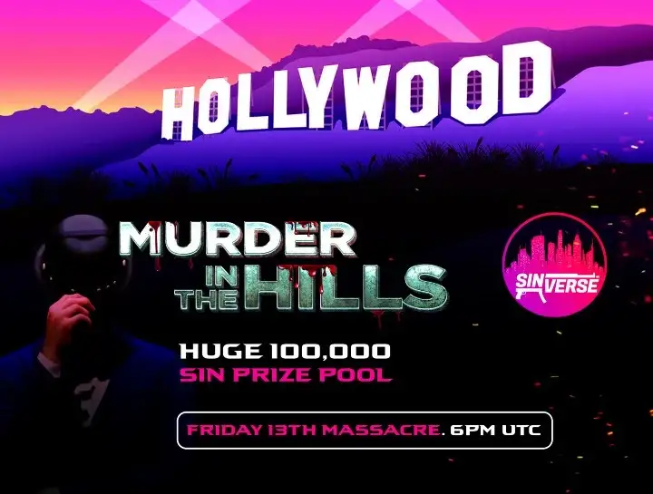 GTA-like metaverse game SinVerse is hosting a competition with a 100,000 $SIN rewards pool on Friday, Jan. 13.